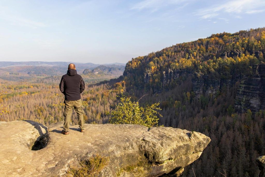 Ausblick über den Nationalpark Sächsischer Schweiz - Wandern in der Sächsischen Schweiz