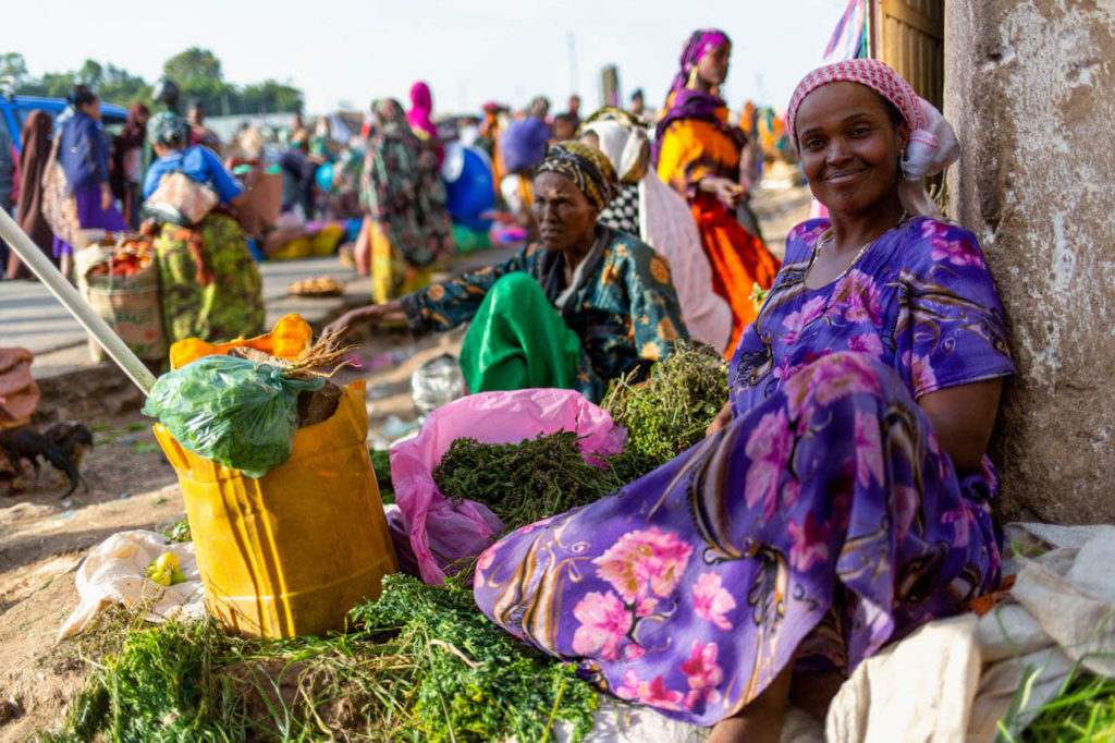Marktfrau in Harar - Äthiopien Reisebericht in Bildern