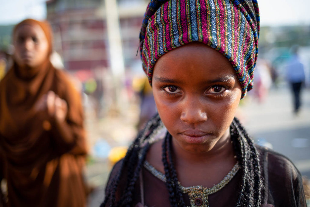 Portrait äthiopisches Mädchen in Harar - Äthiopien Reisebericht in Bildern