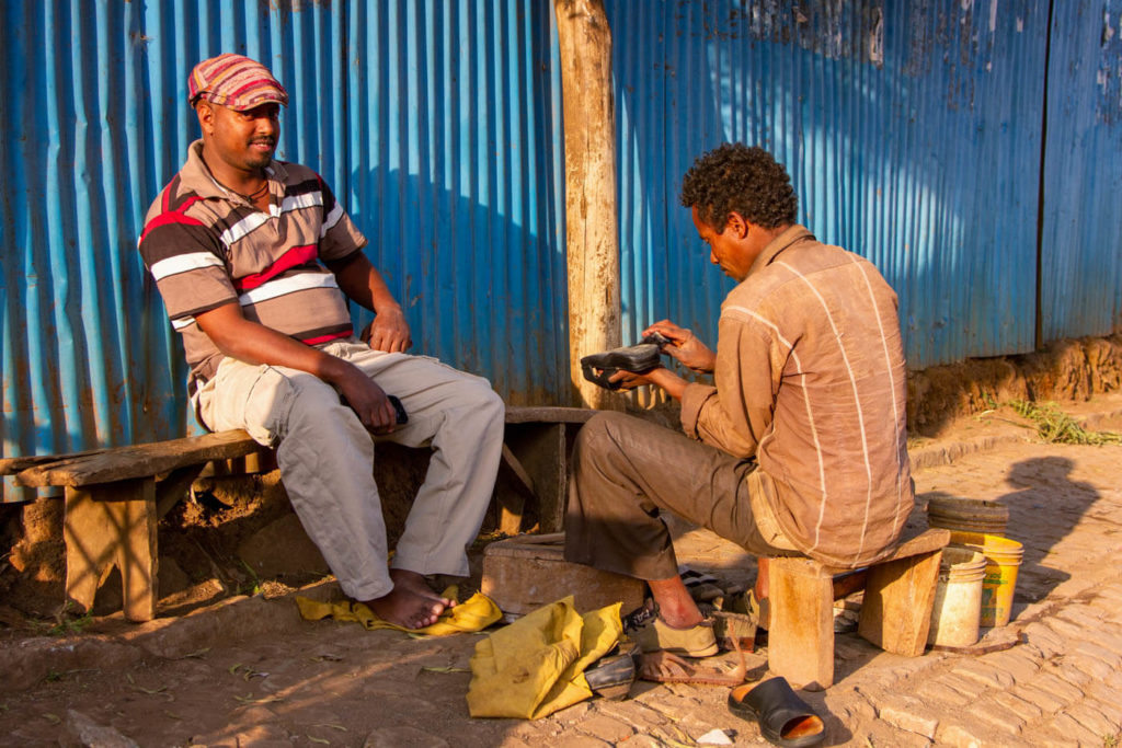 Portrait Schuhputzer in Äthiopien - Reisebericht in Bildern