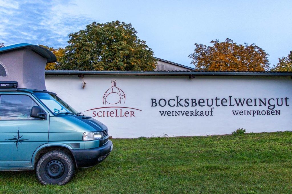 Landvergnügen Camping beim Winzer am Main in Stammheim - Bocksbeutelweingut Scheller