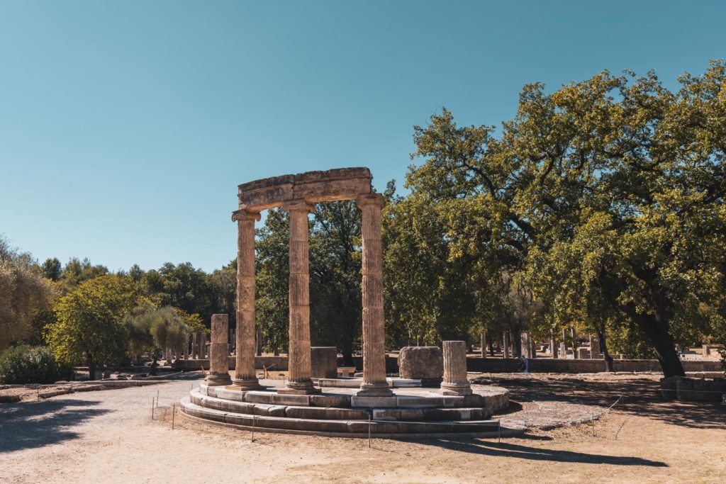 Antikes Olympia historische Stätte - Peloponnes Rundreise mit dem Camper