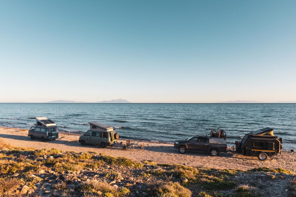 Camping in der Türkei am Strand direkt am Meer