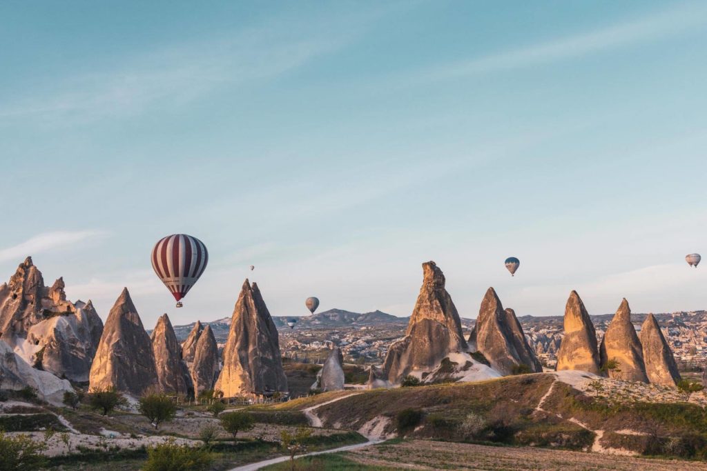 Heißluftballons über Kappadokien Türkei