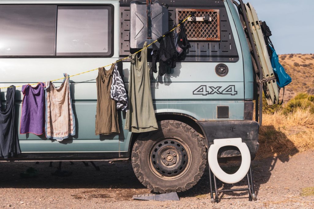 Toilette im VW Bus - Syncro 4x4