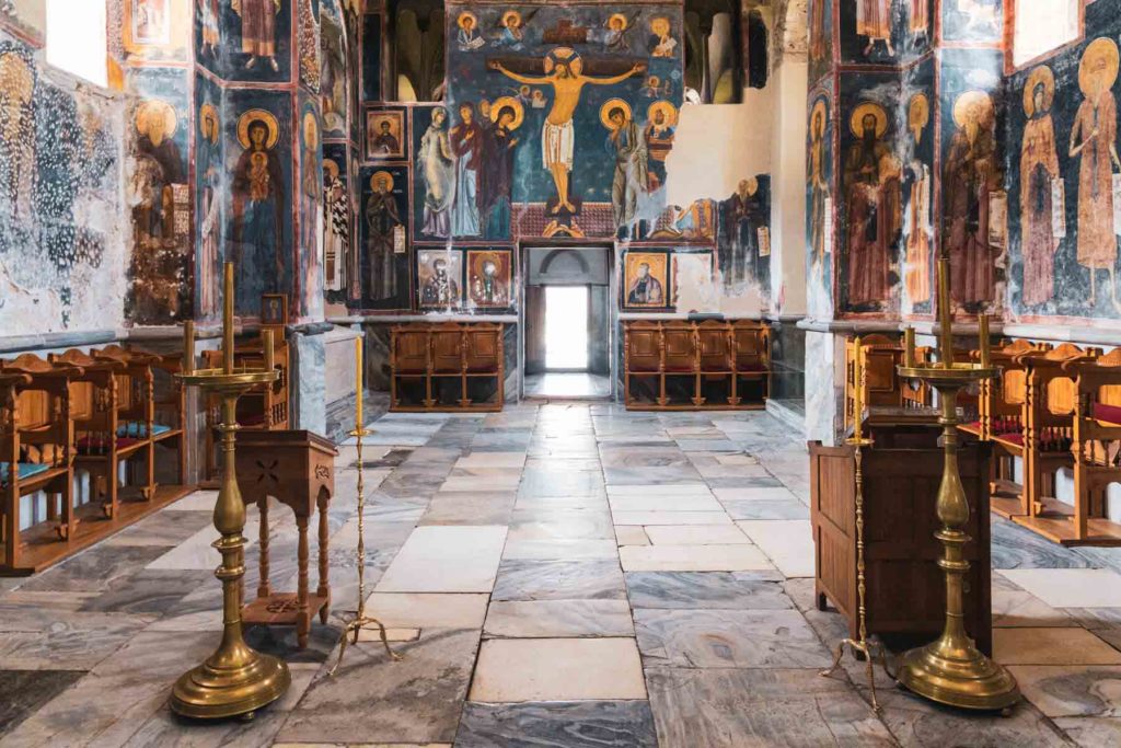 Innenansicht der Kirche des Kloster Studenica