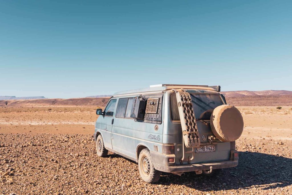 Marokko Offroad mit dem VW T4 Syncro mit Sandblechen und Wasserkanister