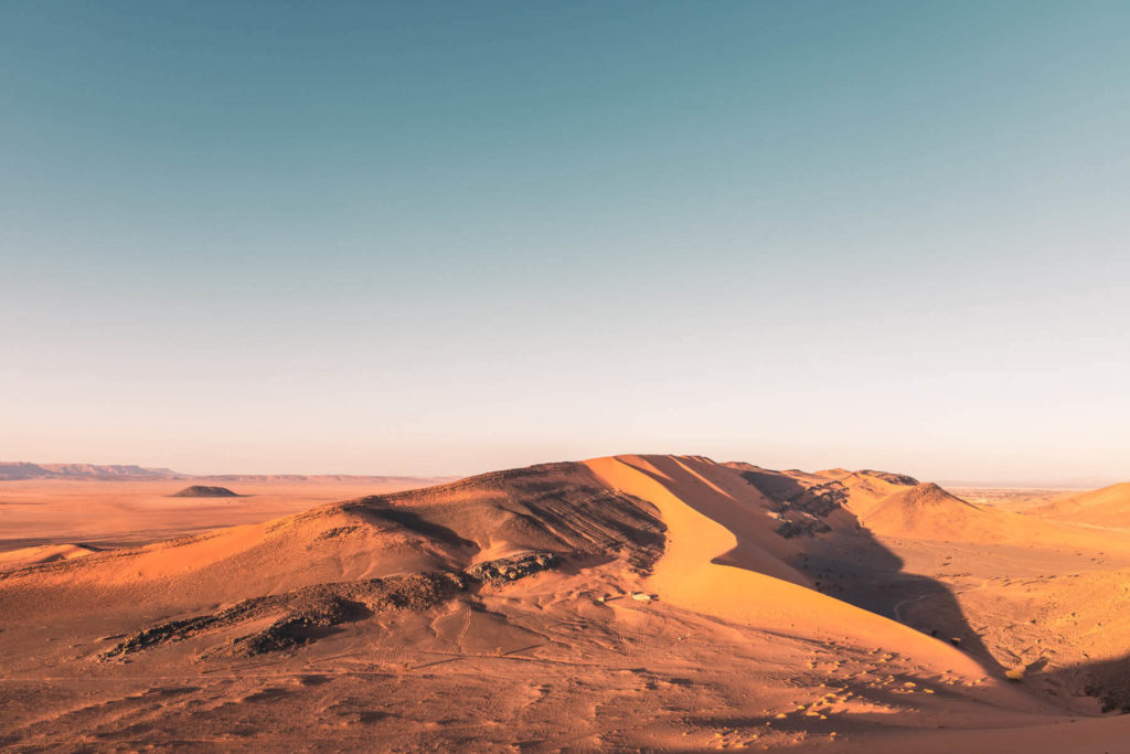 Große angewehte Sanddüne - Marokko Wüstentour