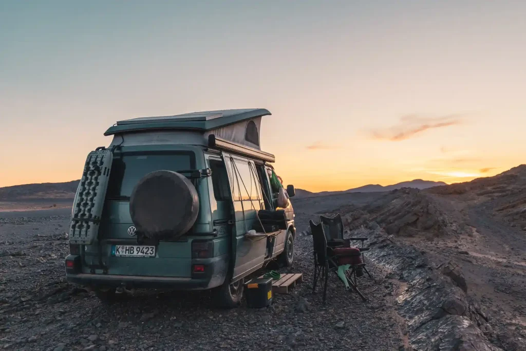VW T4 Syncro Offroad Camping in dr Wüste Marokkos