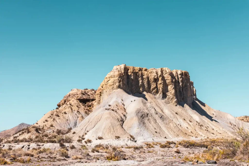 Felsformation in der Wüste Tabernas in Spanien