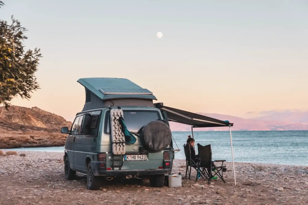 Freistehen mit dem Camper auf Euböa direkt am Meer