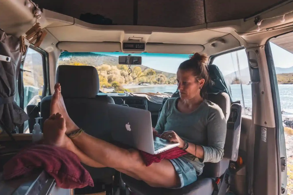 Mobiles Internet nutzen beim Camping auf Euböa